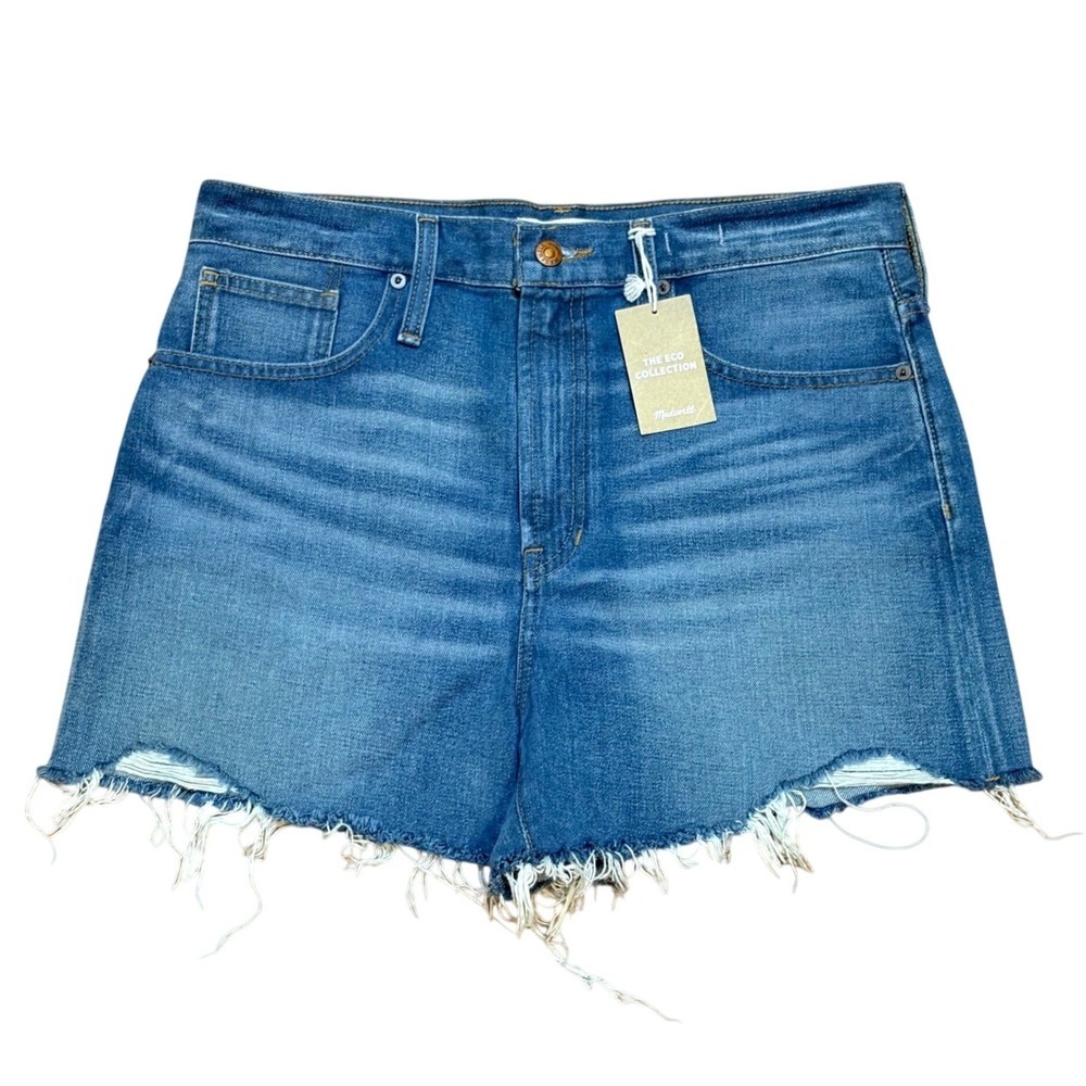 Madewell Jean Shorts Women 29 Blue The Perfect Jean Short High Rise Frayed NWT
